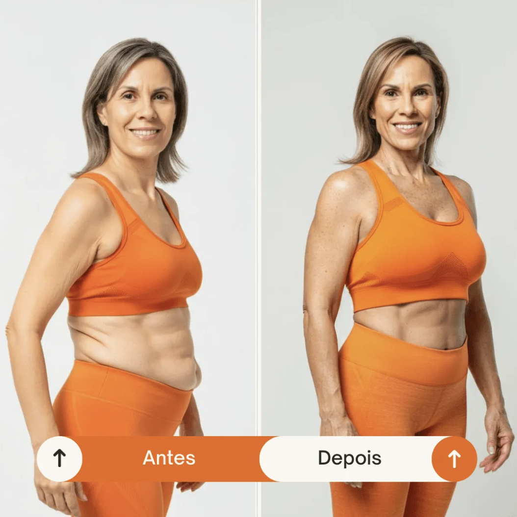 Evolução de uma mulher com o acompanhamento Menofit